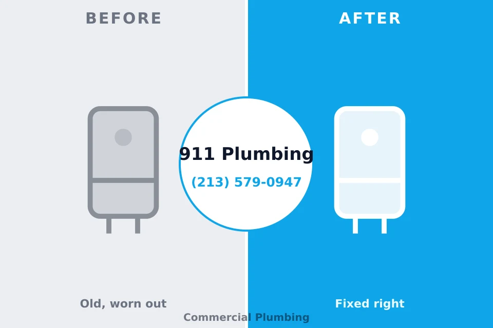 Before and after: plumbing repair Meridian Hills, IN
